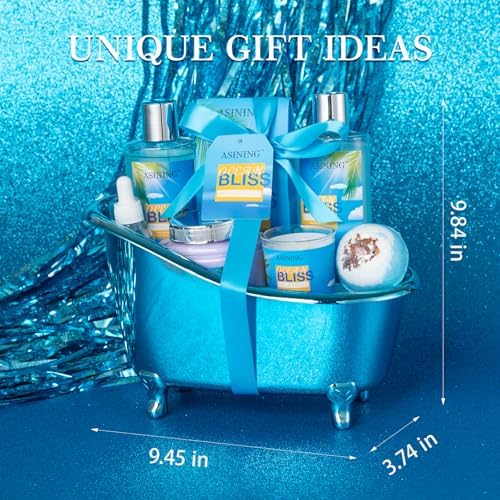 Gift Baskets for Women Spa Gift Baskets for Men Bath and Body Gift Set for Her, Ocean Bliss scents Lotion Spa Gifts for Women Bath Gift for Her or Him Body care gifts Home Spa Kit BathTub - Image 6