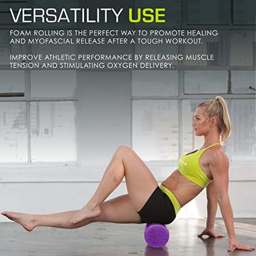 ProsourceFit High Density Foam Rollers 36 - inches long,Firm Full Body Athletic Massage Tool for Back Stretching, Yoga, Pilates, Post Workout Muscle Recuperation, Purple - Image 5