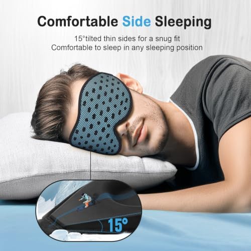 LitBear Breathable Sleep Mask, 3D Eye Mask Sleep for Side Sleeper Women Men - Image 3
