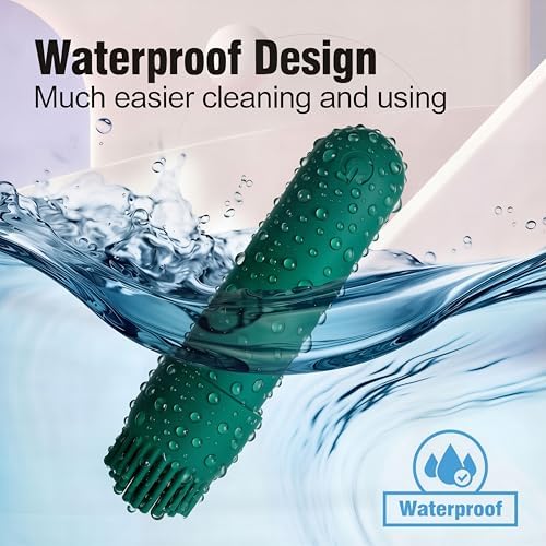 CHARMING 4-in-1 Handheld Massager, Mini Rechargeable Vibration Massager Wand for Body, Waterproof Personal Massager Tool for Muscle Relaxation (Peacock Blue) - Image 4