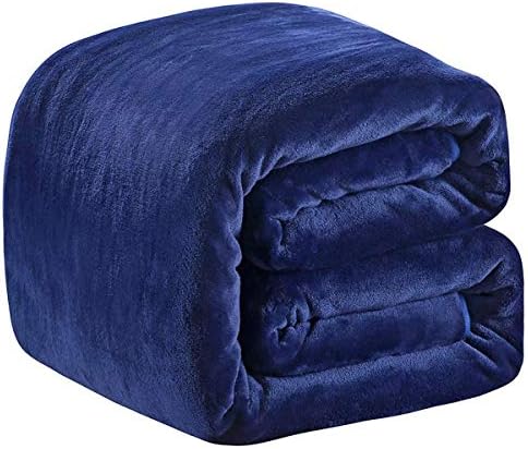 Polar Fleece Throw Blankets Travel Size for The Bed Extra Soft Brush Fabric Super Warm Sofa Throw Blanket 50" x 61"(Royal Blue Travel) by RICHAVE