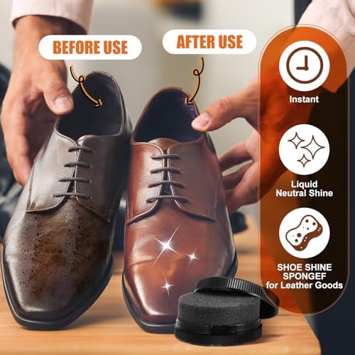 Loopeer 12Pcs Shoe Shine Sponge, Instant Leather Care - Image 4