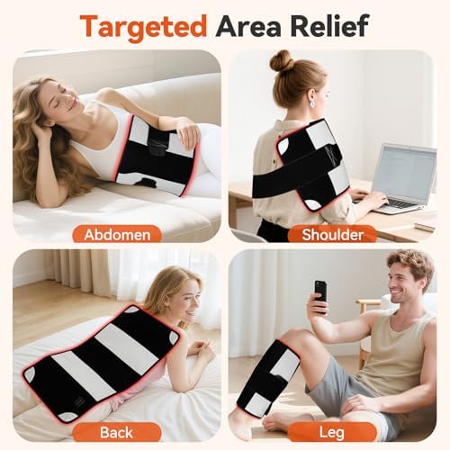 Red Light Therapy Mat for Body 24"x12" with 242 LEDs (726 Chips), 660nm Red and 850nm Near Infrared Light Therapy Pad, 3 Modes, 5 Brightness Levels for Back Waist Legs Abdomen Knee Shoulders - Image 2
