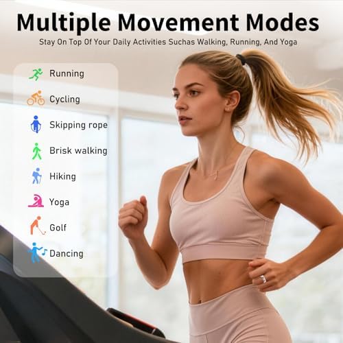 Smart Ring for Women Fitness Ring, No Subscription Fee Enamel Rose Gold 9# - Image 4