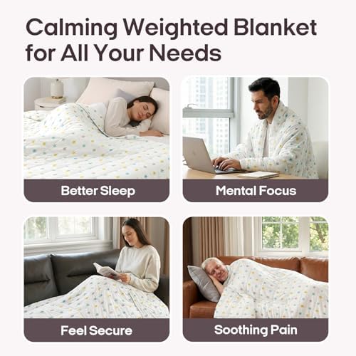 ZonLi Cotton Weighted Blanket (60"x80", 15lbs, Small Tree Print) - Image 5