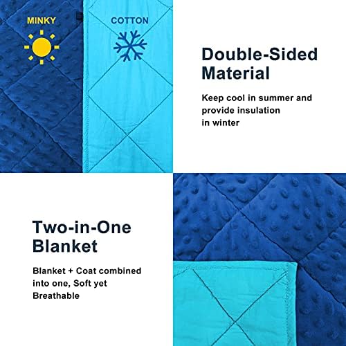 MAXTID Weighted Blanket for Kids, 3lbs, Blue 36inx48in, Boys and Girls - Image 4
