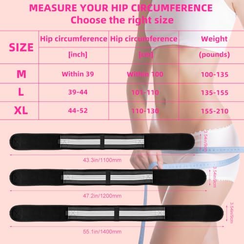 SI Joint Belt for Women, Size L, Sacroiliac Support & Sacral Brace - Image 2