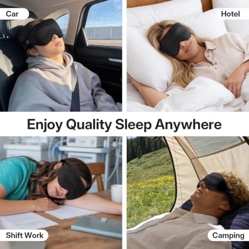 LitBear Sleep Mask for Lash Extension, Blackout Sleeping Mask for Women Men - Image 7