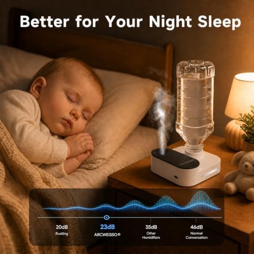 Portable Travel Humidifier, Mini Tankless Personal Humidifier with 5000mAh Battery, 23dB Quiet & Auto Shut-Off - Image 4
