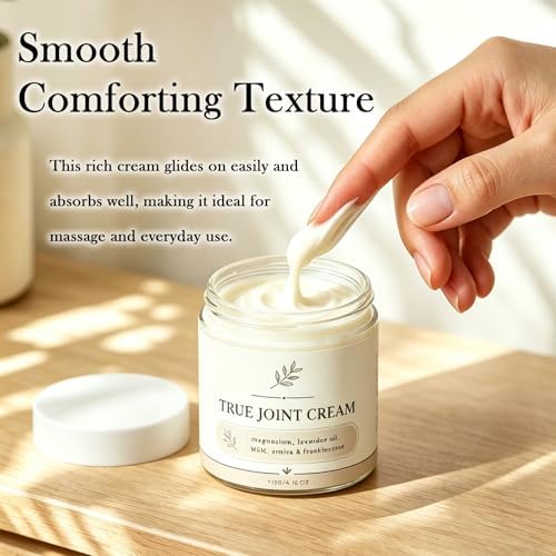 True Joint Cream, Magnesium & MSM Body Cream with Lavender Oil, Arnica and Frankincense, Moisturizing Massage Cream for Daily Skin Care, Non-Greasy Formula.1PC - Image 4