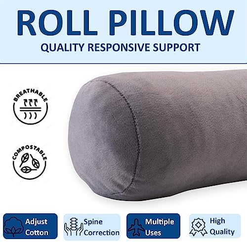 Neck Roll Pillow,Cervical Neck Pillow Bolster Pillow for Sleeping - Image 2