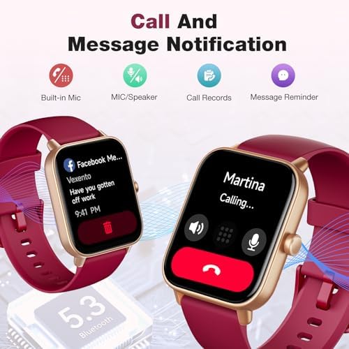 Fitpolo Smart Watch for Women,1.8” Touchscreen, Bluetooth Call, Alexa Built-in,24/7 Heart Rate SpO2 Monitor,Step Counting,Sleep Tracking, IP68 Waterproof Fitness Tracker Watch for Android iPhone - Image 2