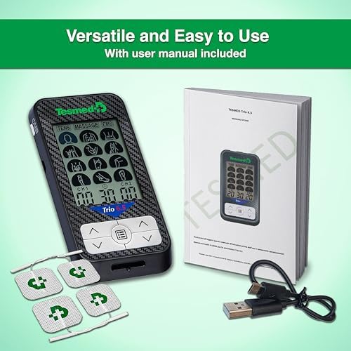 TESMED Trio 6.5 TENS Unit & EMS Muscle Stimulator, USB Rechargeable - Image 6