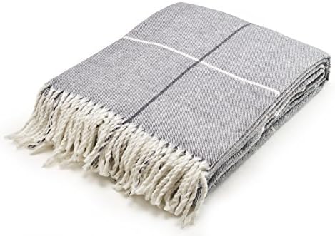 Arus Acrylic Highlands Collection Queen Size Throw Blanket Gray, 60x80 by Arus