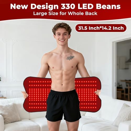 Red Light Therapy Mat for Body, Red Lights Pad with 660nm&850nm Infrared Light Therapy Mat, Chirstmas Birthday Festival Gift for Women Men Father Dad Mother Mom Lover Elderly 31.5''*14.2'' - Image 2