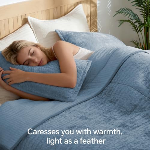 BEDELITE Velvet Quilt Set King Size, Luxury Velvet Comforter Bedding - Image 4