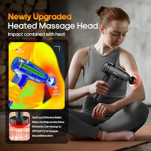 Massage Gun with Heat Massager Deep Tissue Muscle Massager Gifts for Men - Image 2