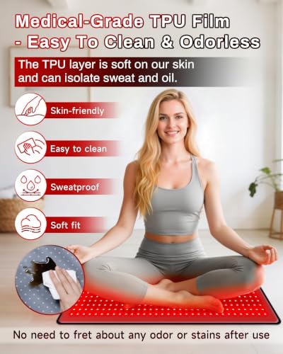330 LEDs Medical-Grade TPU Red Light Therapy Pad for Muscle Joint Pain - Image 2