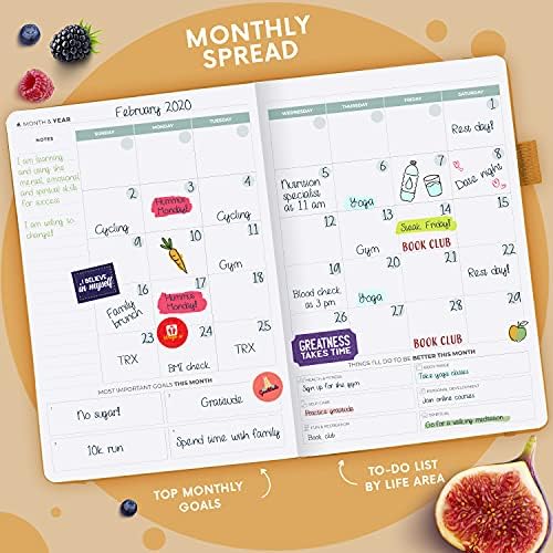 Clever Fox Wellness Planner & Food Journal for Weight Loss, A5 Amber Yellow - Image 5