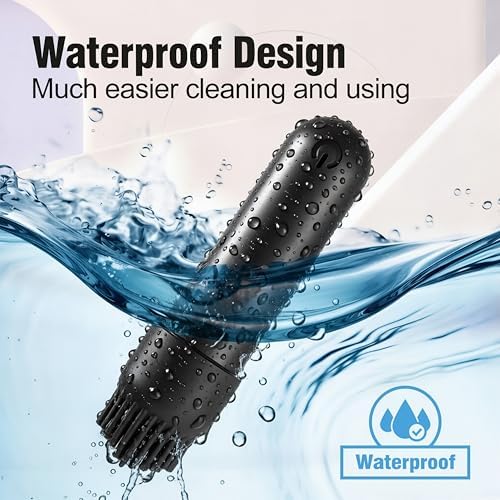 CHARMING 4-in-1 Handheld Massager, Mini Rechargeable Vibration Massager Wand for Body, Waterproof Personal Massager Tool for Muscle Relaxation (Black) - Image 4