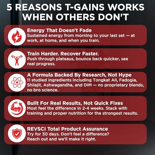 Testosterone Booster for Men (120 Caps) - T-GAINS TRT Testosterone Supplement for Men - Boosts Muscle Growth, Strength, Energy & Endurance - Prime Total Test Booster & Max Anabolic Estrogen Blocker - Image 2