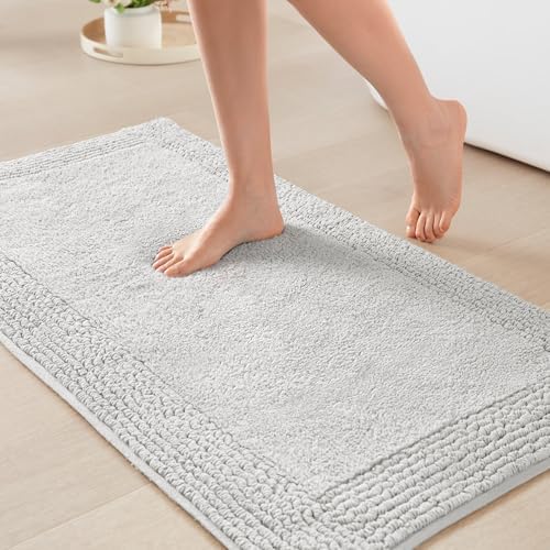 Madison Park Splendor Reversible 100% Cotton Bath Rug, 21 x 34, Grey by MADISONPARK