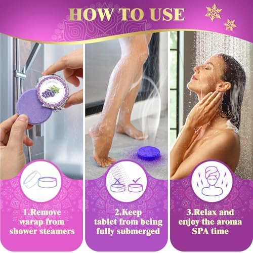 Qivatex Shower Steamers Aromatherapy, SPA Relaxation Shower Bombs for Women - Image 5