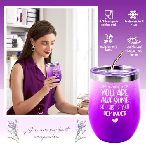 12 Piece Spa Gifts Set for Women, Self Care Gift Basket for Mom Wife Her, Relaxing Gifts with Eye Mask, Water Bottle, Bath Bombs, Aromatherapy for Valentines Day, Birthday, Christmas (Lavender) - Image 2