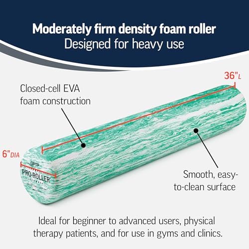 OPTP PRO-ROLLER Standard Density Foam Roller – Round, Green, 36" x 6" - Image 3