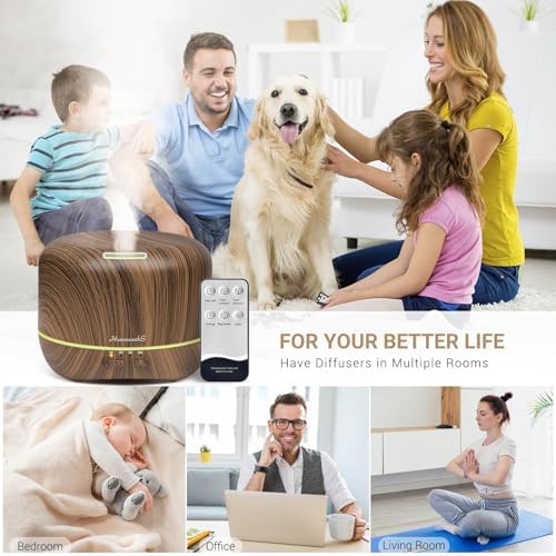 Homeweeks Essential Oil Diffuser for Room Aromatherapy Scent Diffuser - Image 2