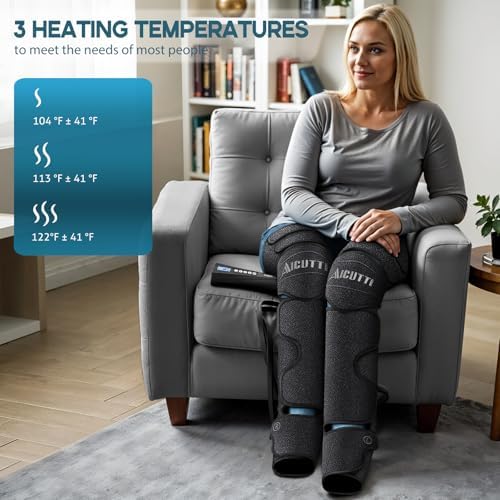 Air Compression Leg & Foot Massager with Heat – Relief for Circulation, Fatigue & Tension – Gifts for Men Women Mom Dad Husband Wife Her Him – Ideal for Mothers Day, Fathers Day, Christmas & Birthdays - Image 6