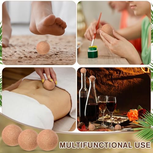 Novabright 100 Pack Cork Massage Ball 1.4 Inch Mini Myofascial Release Pressure Point Ball Lightweight Portable Deep Muscle Tissue Release Tool Acupressure Balls for Muscle Pain Relief, Yoga, Travel - Image 5