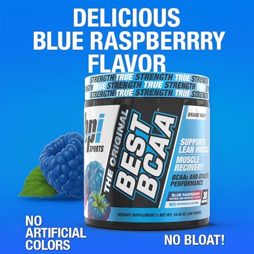 BPI Sports Best BCAA Powder – Hydration, Blue Raspberry, 30 Servings - Image 3