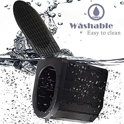 KINSPORY Camping Toilet, Portable Toilet for Adults & Kids, Foldable Potty & Outdoor Emergency Sanitation Products, Trash Can, Stool for Car Truck Camping Travel Hiking Fishing Long Trips (Deep Black) - Image 4