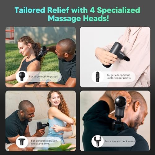 arboleaf Mini Massage Gun, Deep Tissue Percussion Massager Back Pain Relief - Image 6