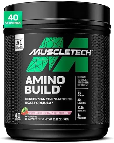 MuscleTech BCAA Amino Acids + Electrolyte Powder, Strawberry Watermelon by MuscleTech