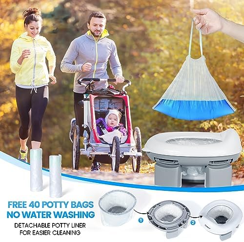 Orzbow Portable Potty Training Chair for Toddler, Travel Emergency Toilet - Image 4