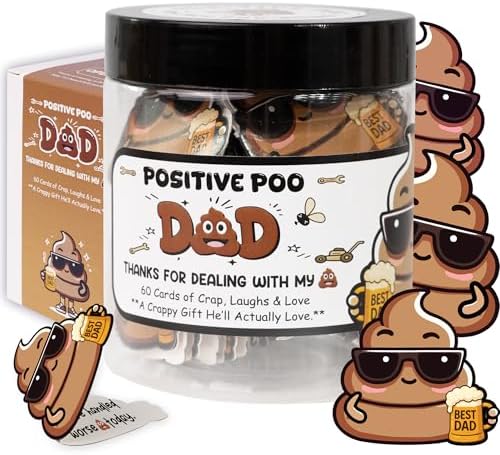 Positive Jar, Affirmation Jar, Emotional Support Jars, Decorative Jars (Poo Dad) by KATINAT