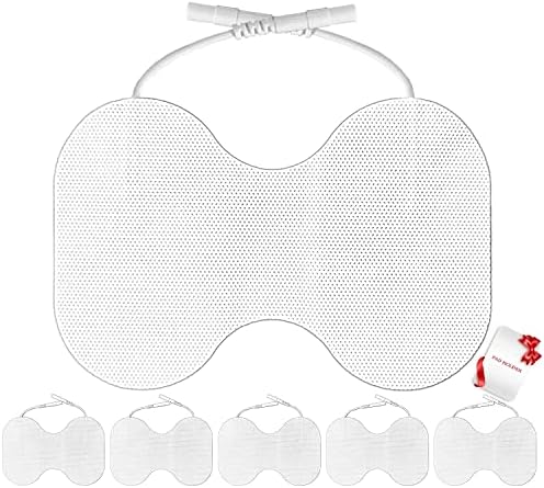 TENS Unit Replacement Pads - Pack of 6 Extra Large Butterfly Shaped Electrode Squares… by Melede