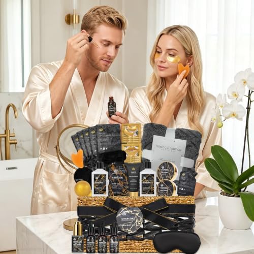 Gifts for Women & Men, 35 Pcs Charcoal Spa Gifts Basket, Get Well Soon Set - Image 5