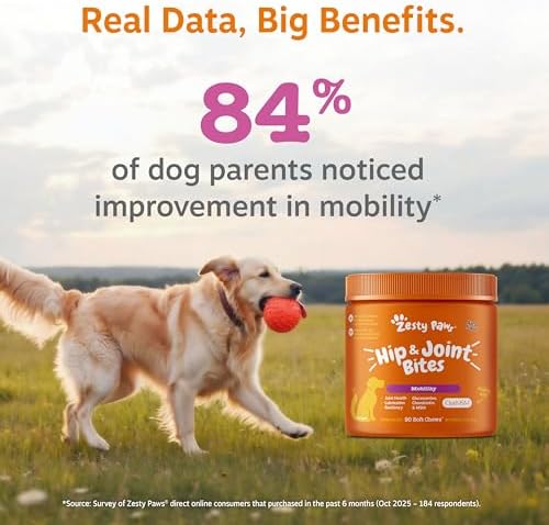 Zesty Paws Glucosamine for Dogs - Dog Joint Supplement, Bacon, 90 Ct - Image 6