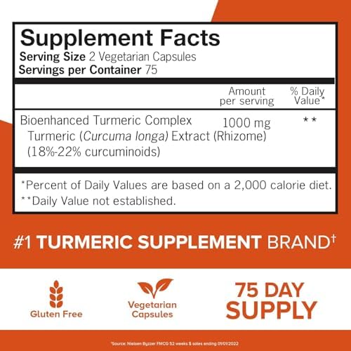 Qunol Turmeric Curcumin 1000mg, Ultra High Absorption Supplement, 150 Count - Image 3