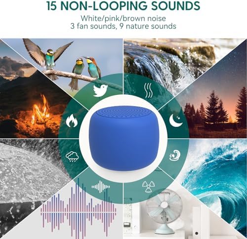 Babelio Pocket Mini Portable White Noise Machine for Travel, 15 Sounds - Image 3