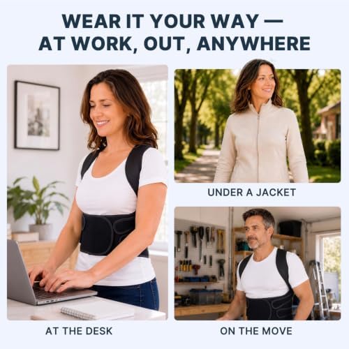 Fit Geno Posture Corrector for Women & Men, Back Shoulder Support Brace - Image 6