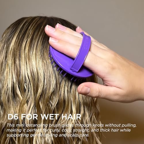 Denman Detangle Hair Brush for Curly Hair & Scalp Massager D6 - Hair Straightening Brush - Image 4
