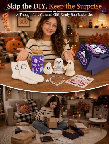 OKPOW Boo Basket Stuffers for Women: 7 Pcs Ready to Gift Halloween Surprise - Image 4
