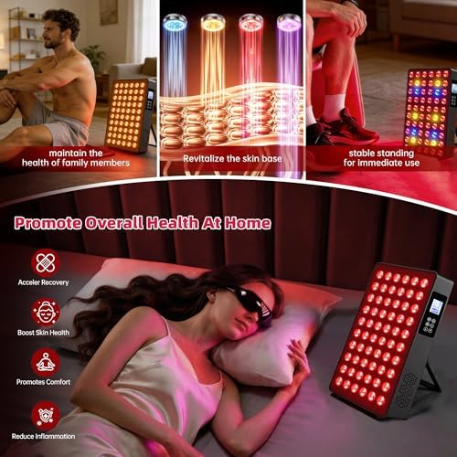 Red Light Therapy,Dual Chip Elite Grade LED 10 Modes and Color Changing Red Infrared Light Device with Near-Infrared Light 660nm 850nm High Power Red Light Therapy Panel at Home, for Body, Face, 115W - Image 2