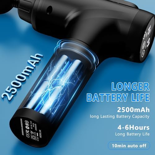 APHERMA Massage Gun, Muscle Massage Gun for Athletes Handheld Electric Deep Tissue Back Massager, Percussion Massage Device for Pain Relief with 30 Speed Levels 9 Heads Black - Image 3