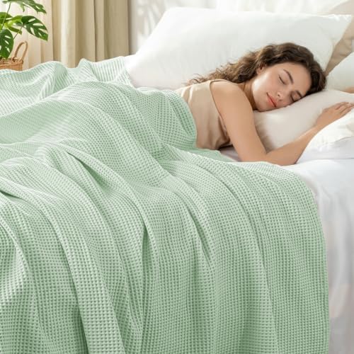 Exclusivo Mezcla 100% Cotton Breathable Waffle Blanket Twin Size, 60"x80" - Image 2
