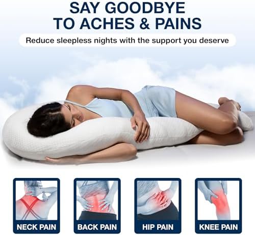 Contour Swan Shaped Body Pillow | Orthopedic Body Pillow for Back, Hip & Leg Relief | Ergonomic Support for Sciatica & Full Body Comfort - Standard Size - Image 4